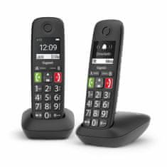 slomart brezžični telefon gigaset e290 duo črna