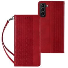 MG Magnet Strap knjižni ovitek za Samsung Galaxy S23 Ultra, rdeča