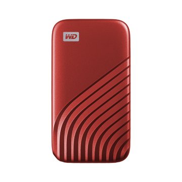 WD Zunanja trdna disk Western Digital My Passport 1 TB, rdeča, NVMe, USB Type-C, 1050 MB/s bralna hitrost, zaščita z geslom, primerno za Windows in MacOS