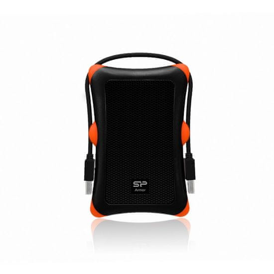 Silicon Power Zunanji trdi disk Silicon Power Armor A30, 2000 GB, črn, odporen na udarce, USB 3.2 Gen 1, združljiv z različnimi operacijskimi sistemi.