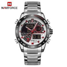 NaviForce NAVIFORCE 9171 SBEBE Luksuzna zapestna ura: Modni, športni Quartz, moške ure - Reloj Navy Force Elegance silver