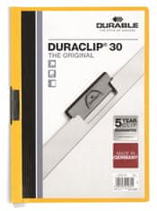 Durable Trajne preglednice DURACLIP 30, A4, rumena