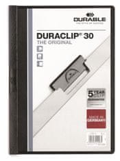 Durable Trajne preglednice DURACLIP 30, A4, črna