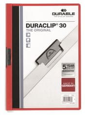 Durable Trajne preglednice DURACLIP 30, A4, rdeča
