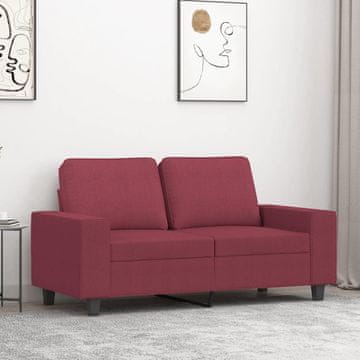 Vidaxl vidaXL Dvosed vinsko rdeč 120 cm oblazinjen z blagom