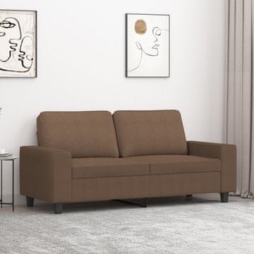 Vidaxl vidaXL Dvosed, rjav, 140 cm, oblazinjen s tkanino