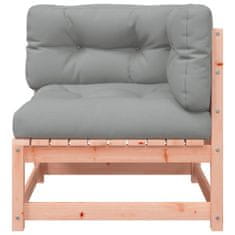 Vidaxl Vrtni kotni kavč z blazinami in stolčkom za noge