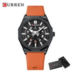 Curren 8437 moška modna ura s priložnostnimi silikonskimi trakovi, kvarčnim gibanjem, samodejnim datumom in svetlečimi rokami