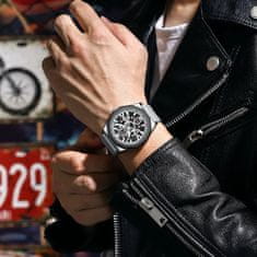 Curren 8437 moška modna ura s priložnostnimi silikonskimi trakovi, kvarčnim gibanjem, samodejnim datumom in svetlečimi rokami