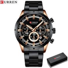 Curren 8355 New Fashion Chronograph Quartz Watch za moške - iz nerjavečega jekla Luksuzni športni ura, Top Brand Elegance in Relogio Masculino