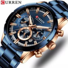 Curren 8355 New Fashion Chronograph Quartz Watch za moške - iz nerjavečega jekla Luksuzni športni ura, Top Brand Elegance in Relogio Masculino 