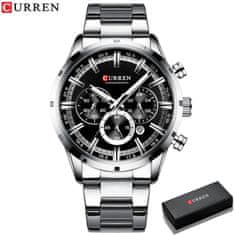 Curren 8355 New Fashion Chronograph Quartz Watch za moške - iz nerjavečega jekla Luksuzni športni ura, Top Brand Elegance in Relogio Masculino 