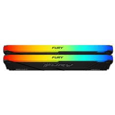 Kingston Fury Beast RGB pomnilnik (RAM), 32 GB (2x 16 GB kit), DDR4, 3200 MHz, CL16, DIMM (KF432C16BB12AK2/32)