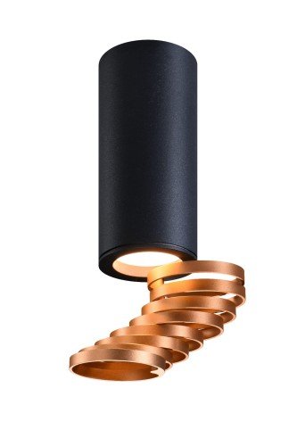 shumee STROPNA SVETILKA TUBA 1X15W GU10 6/20 ZLATA + ČRNA