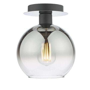 shumee Lycia 1 Light Semi Flush Matt Black Ombre Smoked Glass stropna svetilka