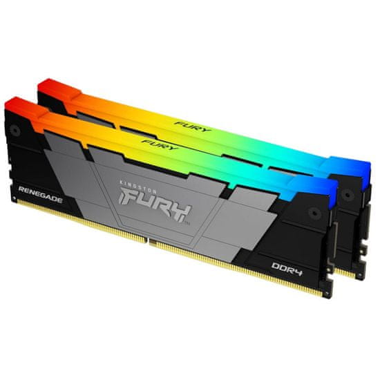 Kingston Fury Renegade RGB pomnilnik (RAM), 32 GB (2x 16 GB kit), DDR4, 3600 MHz, CL16, DIMM (KF436C16RB12AK2/32)