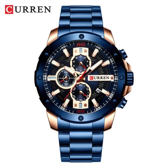 Curren 8336 moški moda iz nerjavečega jekla chronograph watch priljubljena velika izbira japonska quartz poslovne zapestne ure