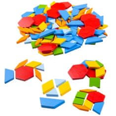 Bigjigs Toys Leseni barvni mozaik, koščki