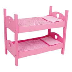 Small foot by Legler Majhna dvojna postelja za lutke z majhnimi nogami roza barve