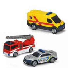 Simba Policijski, gasilski in reševalni avto, 3 kosi, češka različica