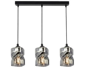 shumee Felis viseča svetilka črna 3x60w e27, dimljen senčnik