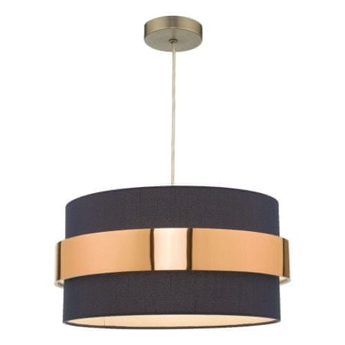 shumee Viseča svetilka Oki Easy Fit Navy Blue Shade z bakrenim trakom