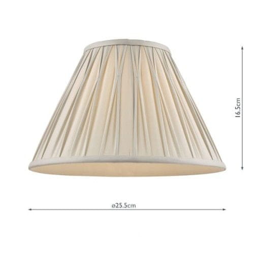 shumee Laura Ashley Fenn Silk Empire Drum Shade Silver 25 cm/10 palcev