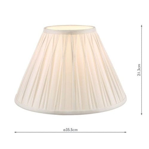 shumee Laura Ashley Fenn Silk Empire Drum Shade Bela 35 cm/14 palcev