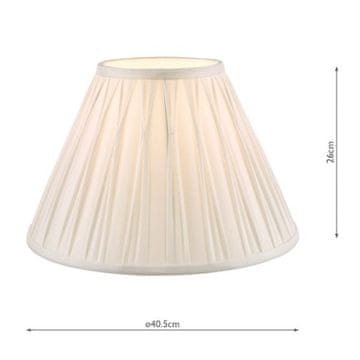 shumee Laura Ashley Fenn Silk Empire Drum Shade Bela 40 cm/16 palcev