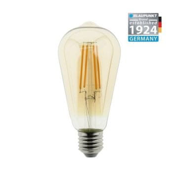 shumee Blaupunkt LED žarnica z žarilno nitko E27 ST64 8 W jantarno steklo z možnostjo zatemnitve