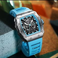 Curren 8438 Watch za moške nov pravokotnik Skeleton Quartz Watch moške poslovne luksuzne zapestne ure vodoodporna datum človek uro