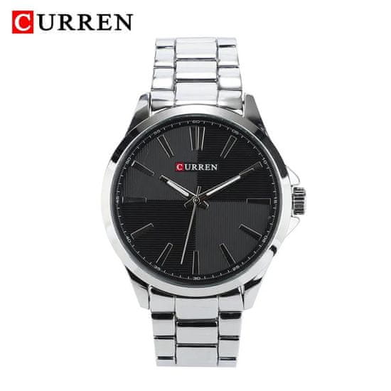 Curren CURREN 8322 Lepi moški Quartz Watch Enostavno, vendar priljubljeno iz nerjavečega jekla trak Watch Quartz Moški silver-black