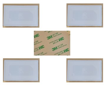 Mave 5 velikih NFC nalepk z zaščito za pritrditev na kovino