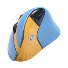 Dareu LM138G 2.4G 800-1600 DPI Brezžična vertikalna miška (modra/rumena)