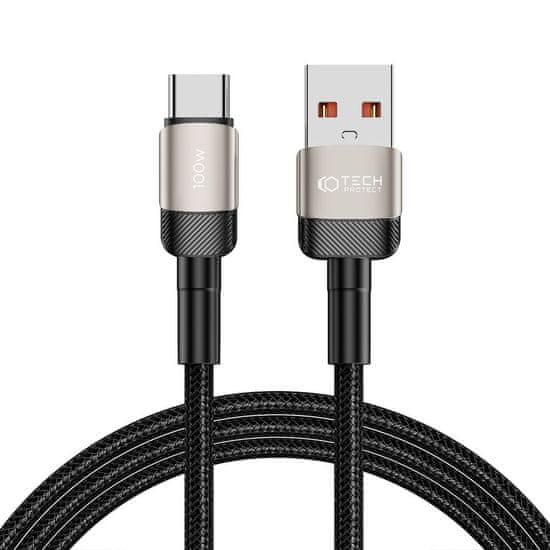 Tech-protect Ultraboost Evo kabel USB / USB-C 100W 5A 2m, titanium