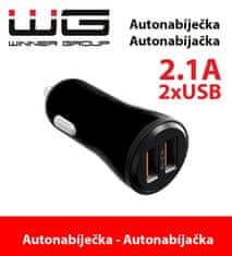 WG Polnilec brez kabla, 2x USB-A, 2,1 A