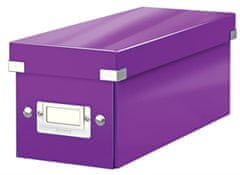 Leitz WOW Click-N-Store škatla za arhiviranje CD-jev - A4, vijolična