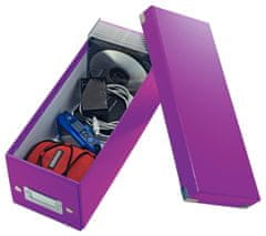 Leitz WOW Click-N-Store škatla za arhiviranje CD-jev - A4, vijolična