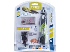 Extol Craft Ravni brusilnik jaz 3,6V Li-ion, 1300mAh, USB polnjenje