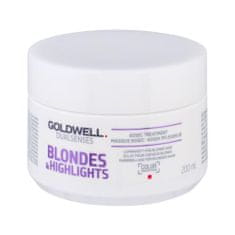 GOLDWELL Dualsenses Blondes & Highlights 60 Sec Treatment maska za svetlo obarvane lase 200 ml za ženske
