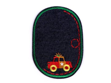 Ogljačenje / našitek za avto iz džinsa - pastelno zelena (10 kosov)