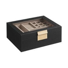 Troli Dizajnerska črna škatlica za nakit