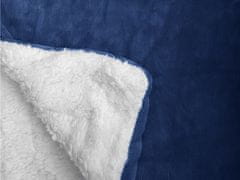 Ljubki dom Luksuzna temno modra puhasta deka iz mikropliša, 150x200 cm