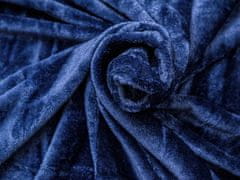 Ljubki dom Temno modra mikropliš deka VIOLET, 180x200 cm