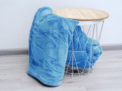 Ljubki dom Luksuzna azurna puhasta deka iz mikropliša, 150x200 cm