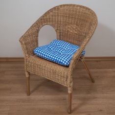 Ljubki dom Blazina za stol Soft kvadratki modra
