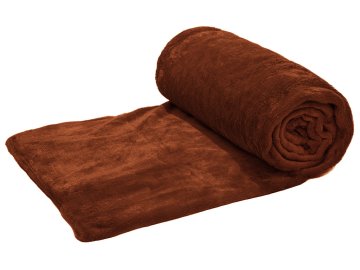 Ljubki dom Temno rjava mikropliš deka SOFT, 150x200 cm