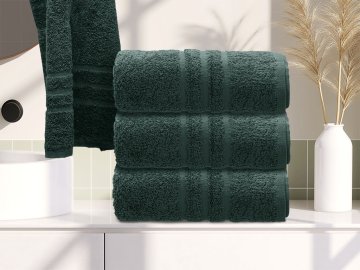 Ljubki dom Brisača Comfort 50 x 100 cm temno zelena, 100% bombaž