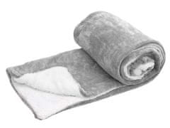 Ljubki dom Luksuzna siva puhasta deka iz mikropliša, 150x200 cm
