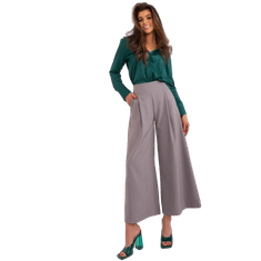 ITALY MODA Ženske hlače z visokim pasom PORA sive barve DHJ-SP-7723.09_405713 M